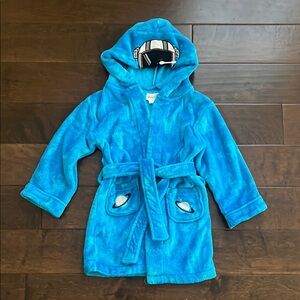 Cozy Blue Kids Robe with Hoodie, size 5